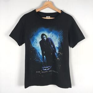 Y2K 2008 The Dark Knight Joker Graphic T Shirt Movie Promo Tee DC Comics Book